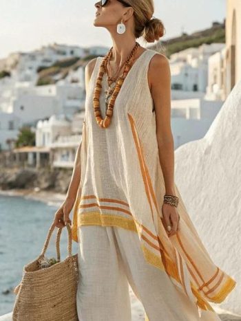 Tanks & Camis | Vacation Color Block Printing Tank Top - Women